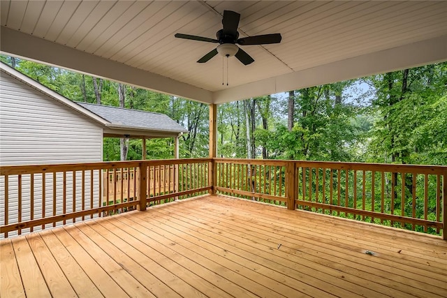 156 Grand Oak Cir, Pendleton, SC 29670 - wooden deck with ceiling fan