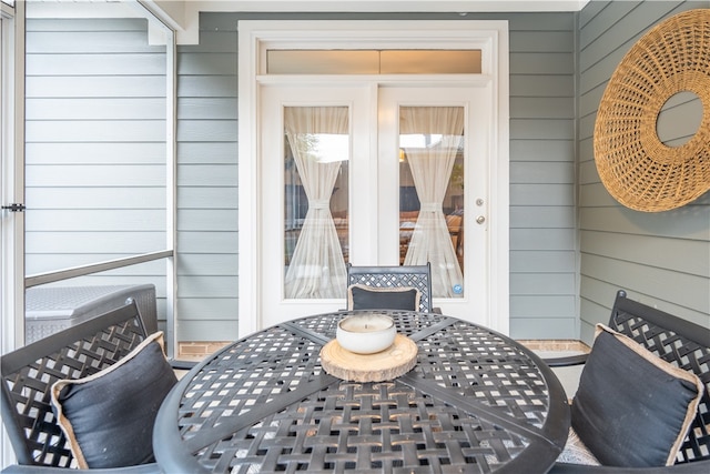 interior space featuring french doors