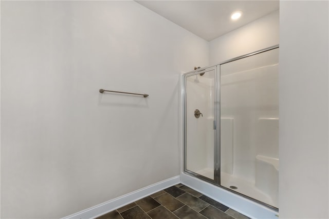 bathroom featuring walk in shower