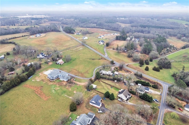 bird's eye view with a rural view