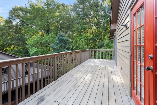 view of wooden deck