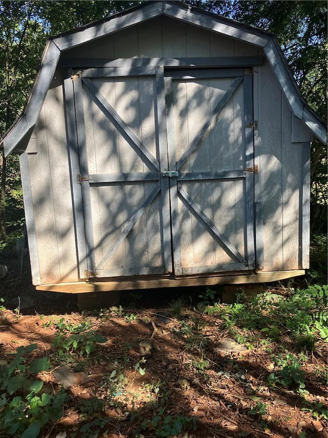 view of shed