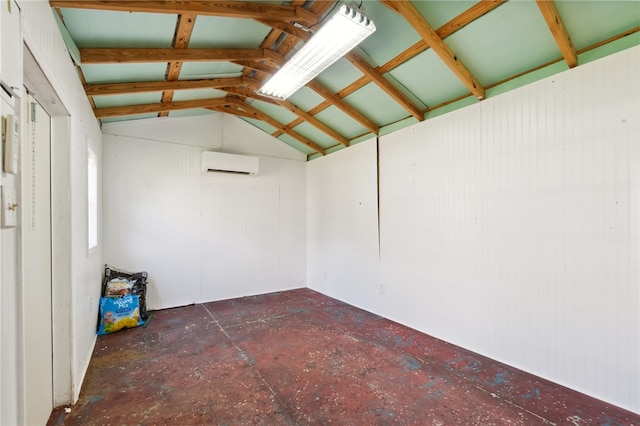 storage area featuring an AC wall unit