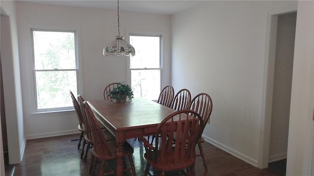 157 Deerwood Dr, Westminster, SC 29693 - dining space featuring baseboards and wood finished floors