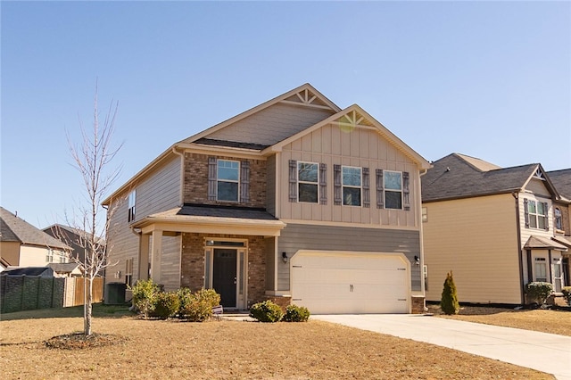 craftsman-style home featuring a garage