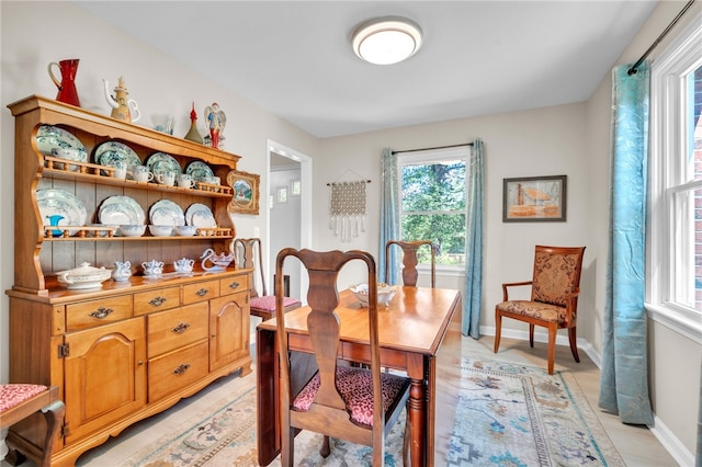 view of dining area