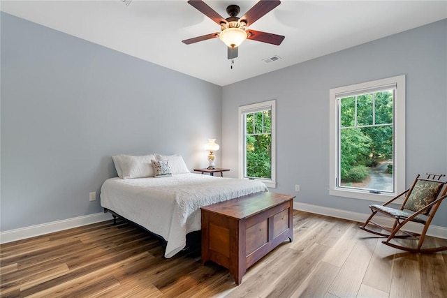 328 Grand Overlook Dr, Seneca, SC 29678 - bedroom with light wood-style floors, baseboards, and a ceiling fan