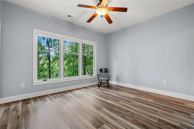 328 Grand Overlook Dr, Seneca, SC 29678 - unfurnished room with baseboards, wood finished floors, and a ceiling fan