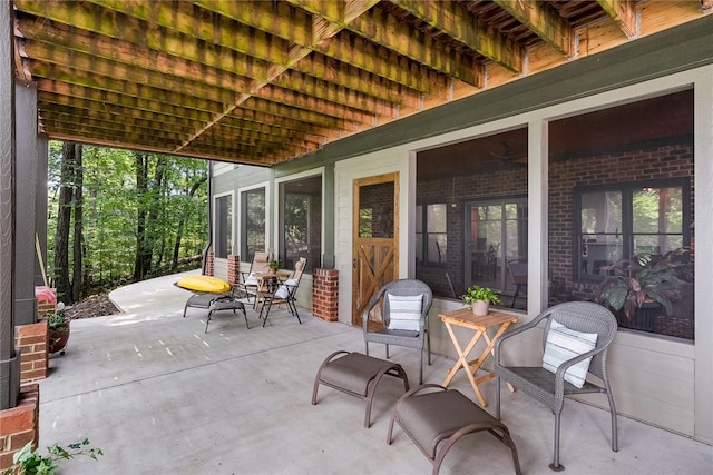 328 Grand Overlook Dr, Seneca, SC 29678 - view of patio featuring a sunroom