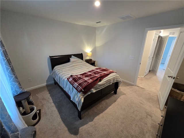 bedroom with carpet floors