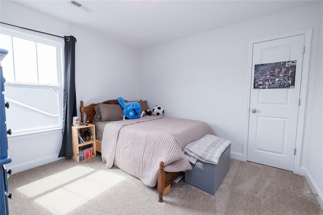 view of carpeted bedroom