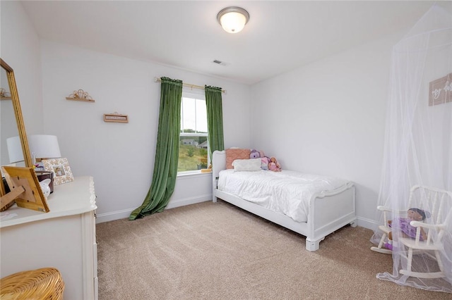 bedroom with carpet floors