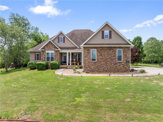 516 Serria Way, Seneca, SC 29678 - view of front of house with stone siding and a front yard