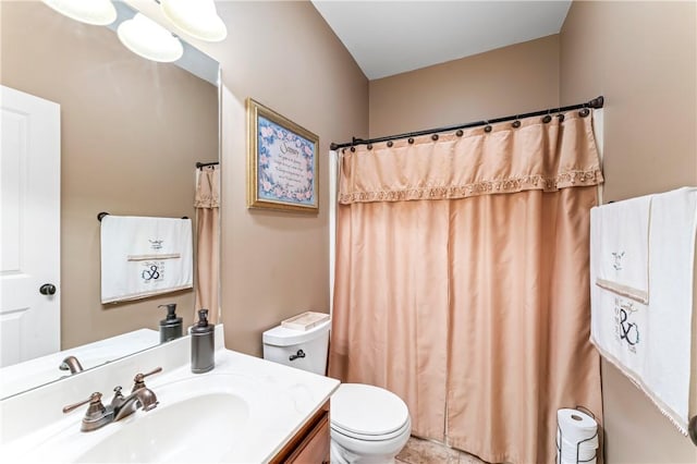516 Serria Way, Seneca, SC 29678 - full bathroom with toilet, vanity, and a shower with shower curtain