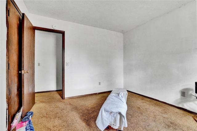 carpeted spare room with a textured ceiling