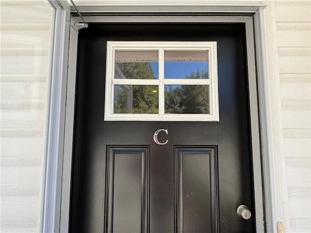 view of doorway to property