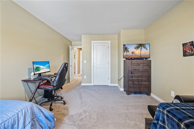 view of carpeted bedroom