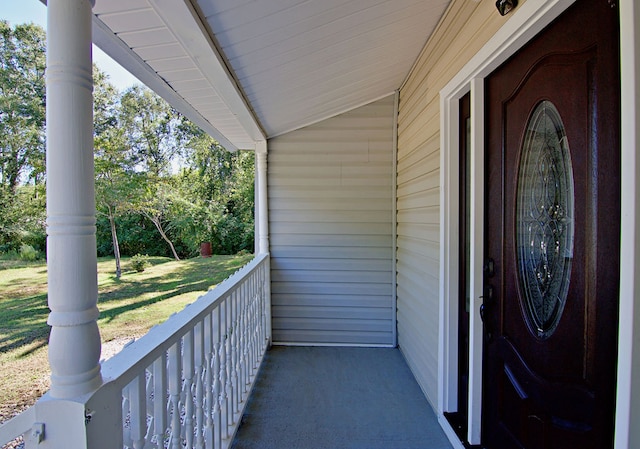 exterior space featuring a porch