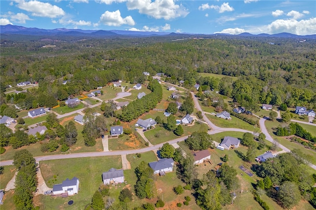 aerial view featuring a mountain view