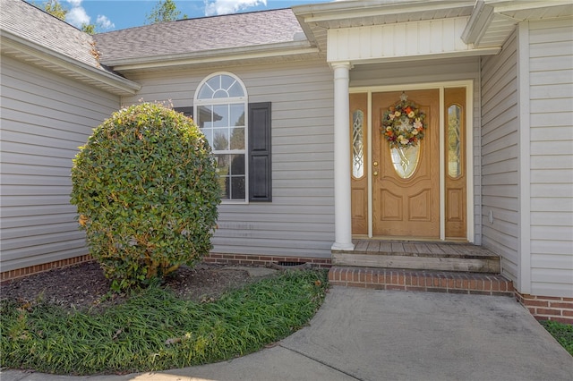 view of doorway to property