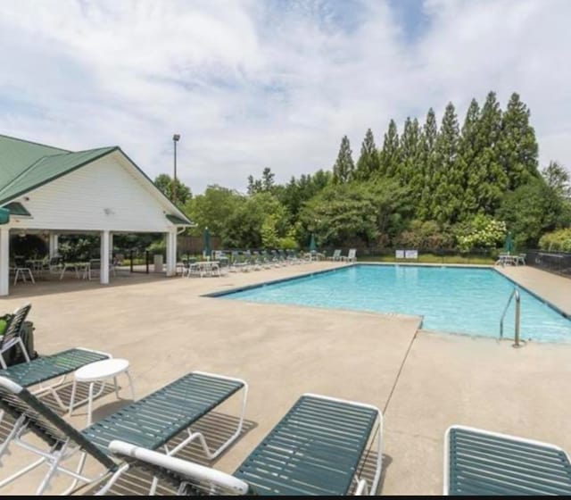 view of pool with a patio area