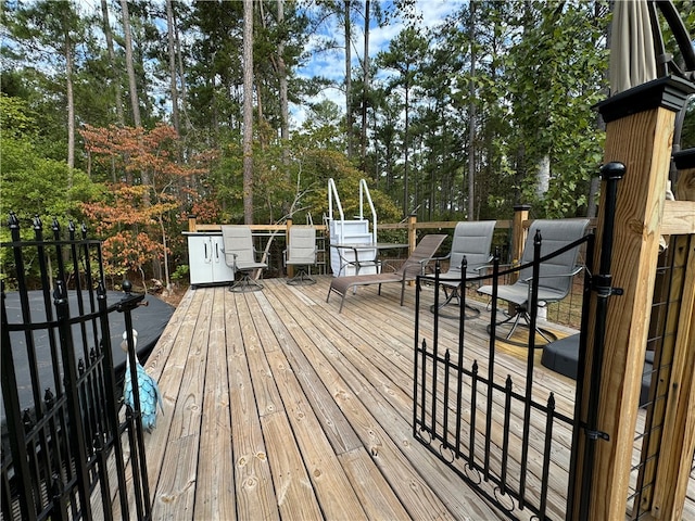 view of wooden terrace