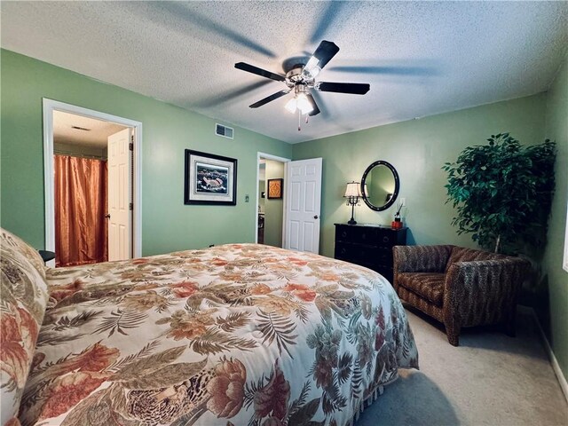 811 Northlake Dr, Anderson, SC 29625 - carpeted bedroom with a ceiling fan and a textured ceiling