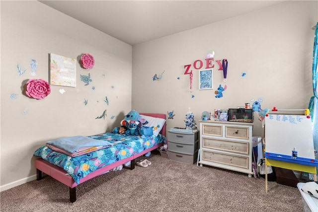 bedroom with carpet floors