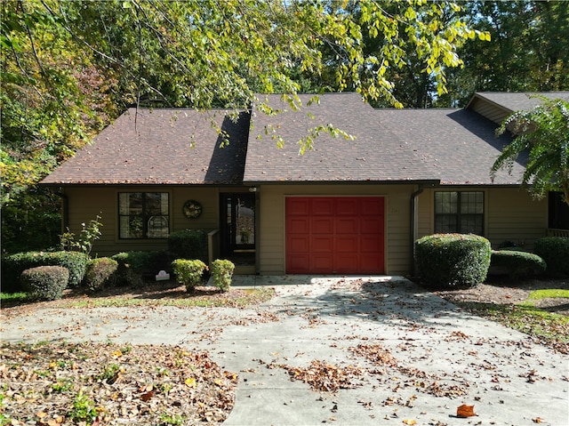 ranch-style house with a garage