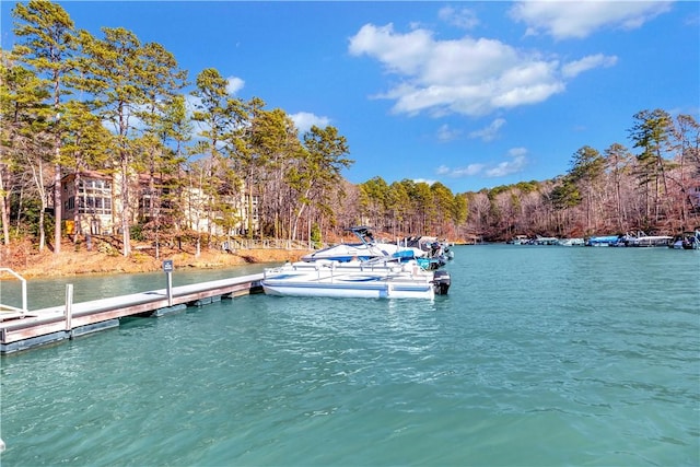 126 E Blue Heron Dr, Salem, SC 29676 - dock area featuring a water view and a wooded view