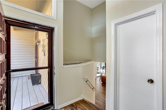 interior space featuring hardwood / wood-style flooring