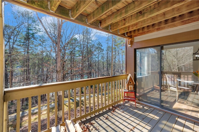 view of wooden deck