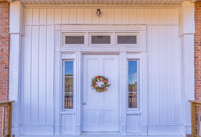 view of exterior entry