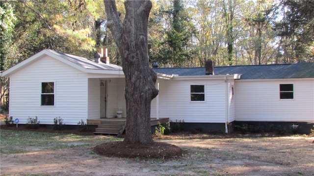 view of single story home