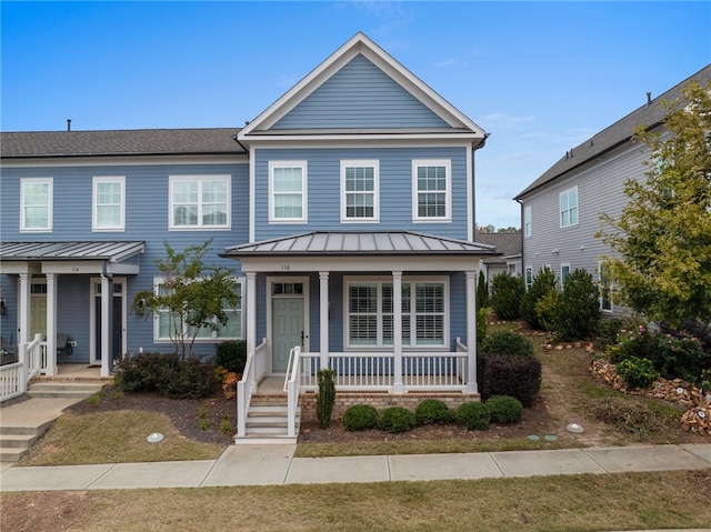 view of front of property with a porch