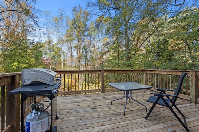 view of wooden deck