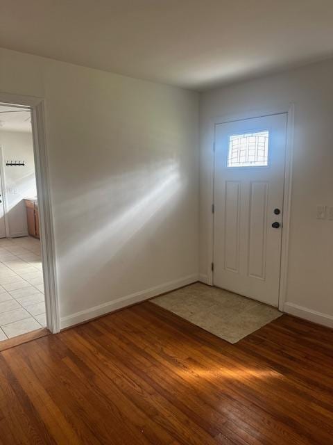 foyer with light hardwood / wood-style flooring