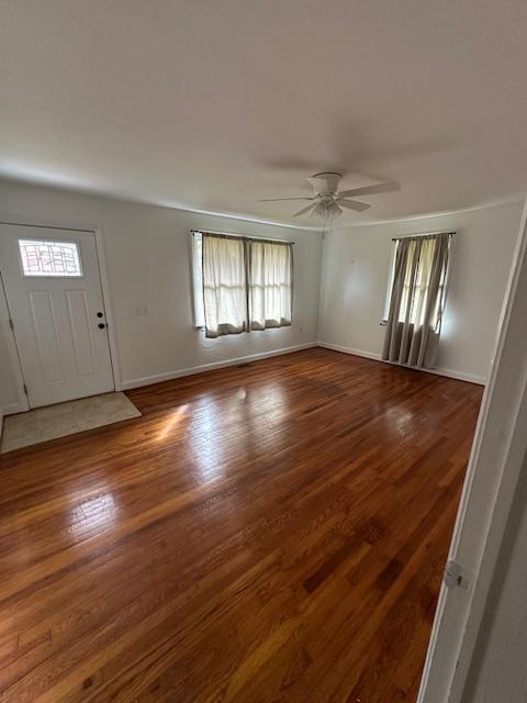 spare room featuring hardwood / wood-style flooring