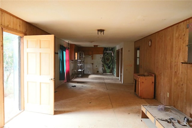 1305 Wilton E Hall Rd, Starr, SC 29684 - corridor featuring wooden walls