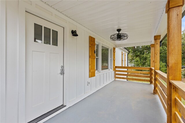 view of patio with a porch