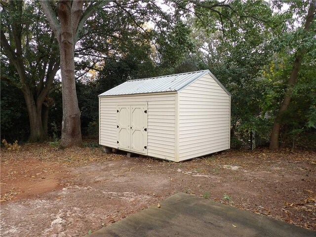 view of shed