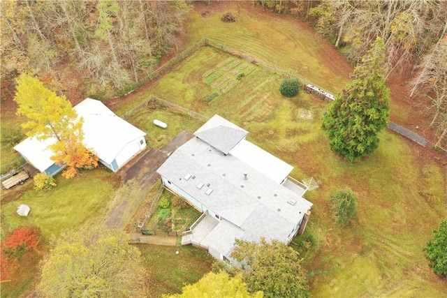 bird's eye view featuring a rural view