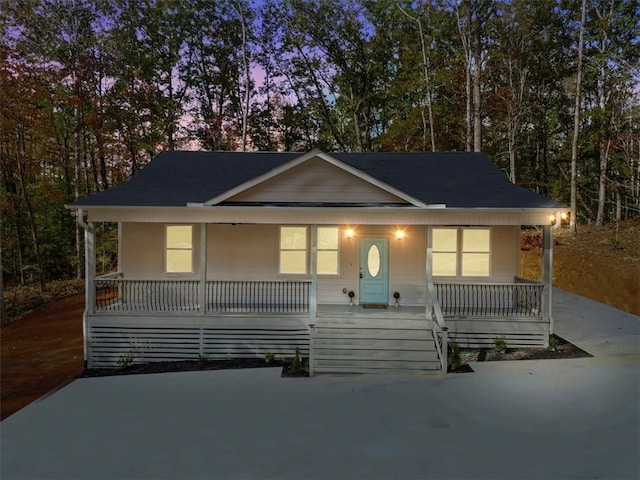 bungalow featuring a porch