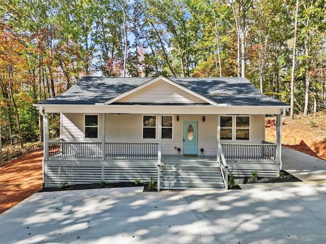 bungalow-style house with covered porch