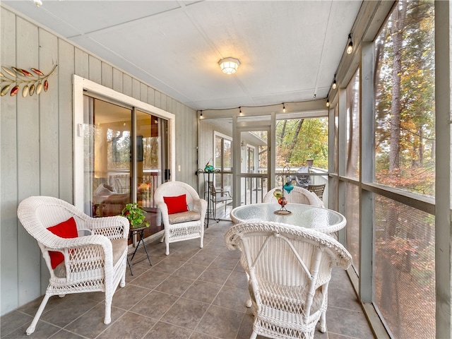 view of sunroom