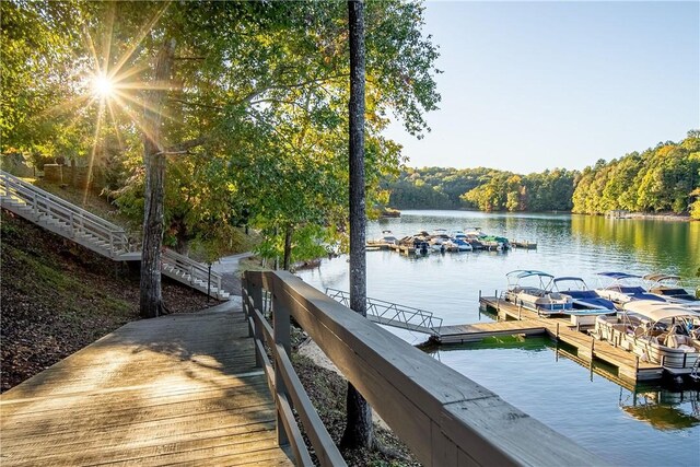 1230 Melton Rd Unit 31, West Union, SC 29696 - dock featuring a water view and a forest view