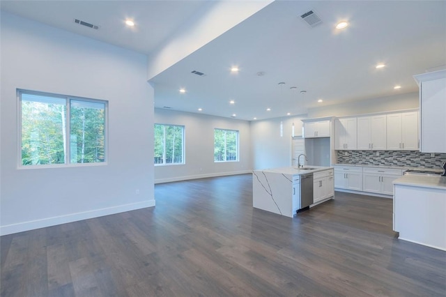 101 Tall Ship Dr, Anderson, SC 29625 - kitchen with visible vents, dishwasher, a sink, light countertops, and open floor plan