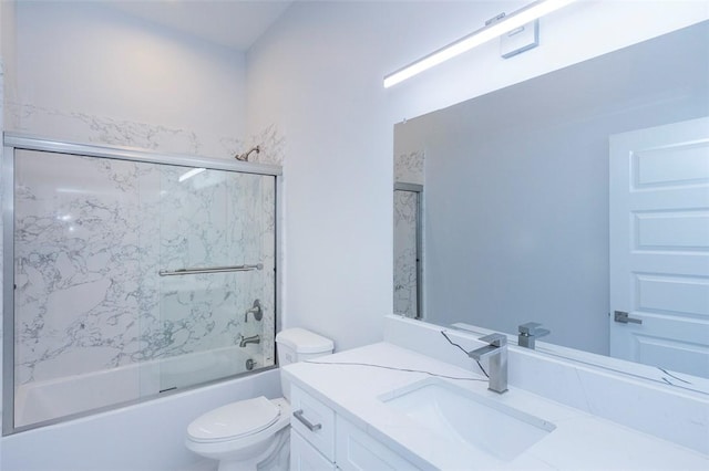 101 Tall Ship Dr, Anderson, SC 29625 - bathroom featuring shower / bath combination with glass door, toilet, and vanity