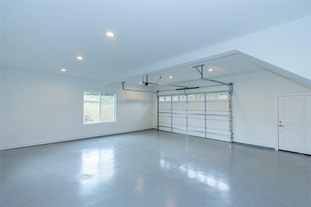 101 Tall Ship Dr, Anderson, SC 29625 - garage with baseboards, a garage door opener, and recessed lighting