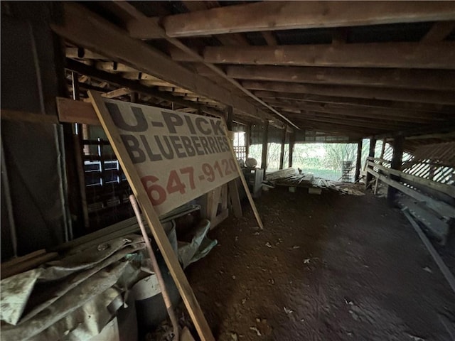 misc room featuring vaulted ceiling